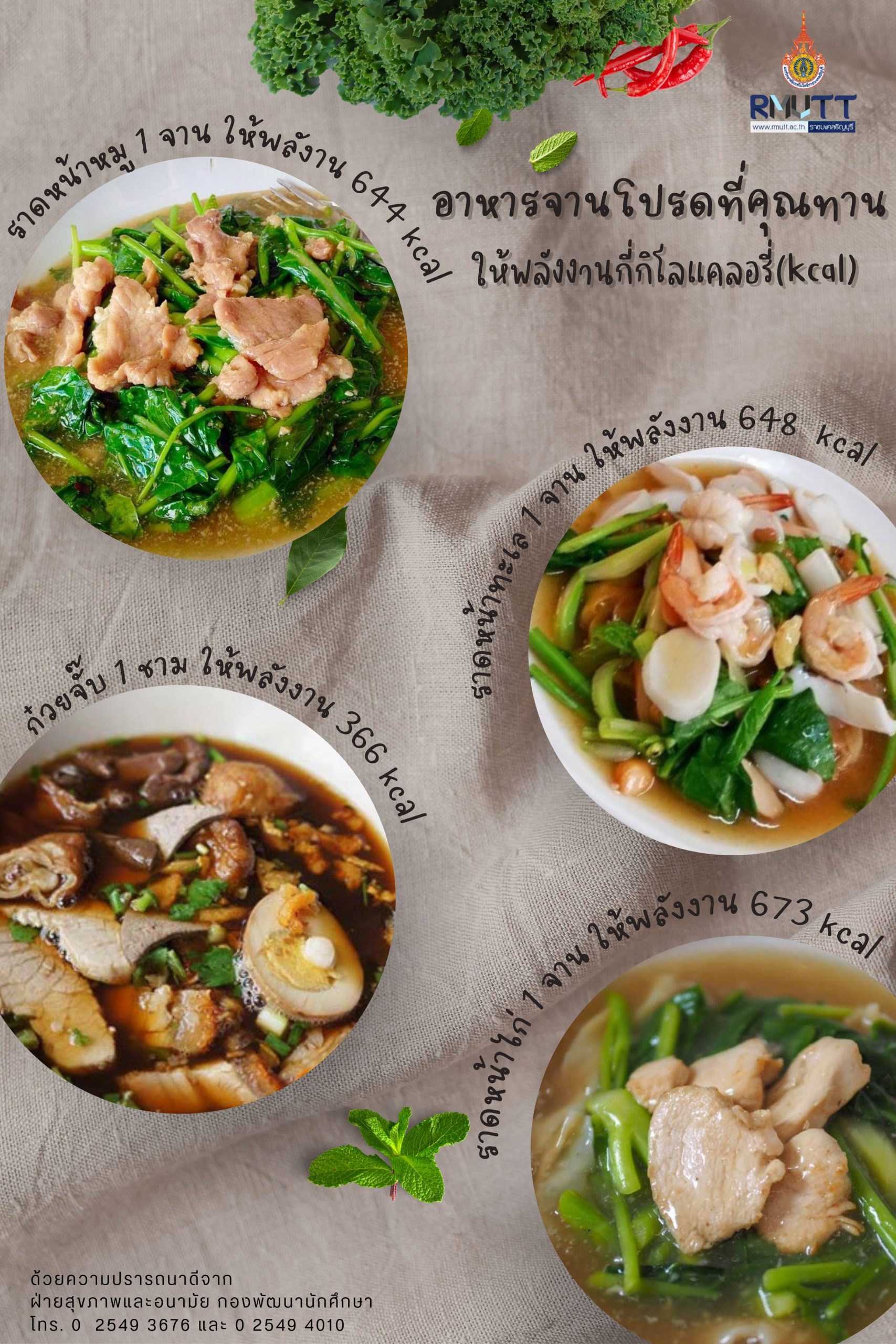 มทร.ธัญบุรี ยกระดับคุณภาพชีวิต! เปิดบริการ 'อาหารเพื่อสุขภาพ' พร้อมเมนูโภชนาการสูง