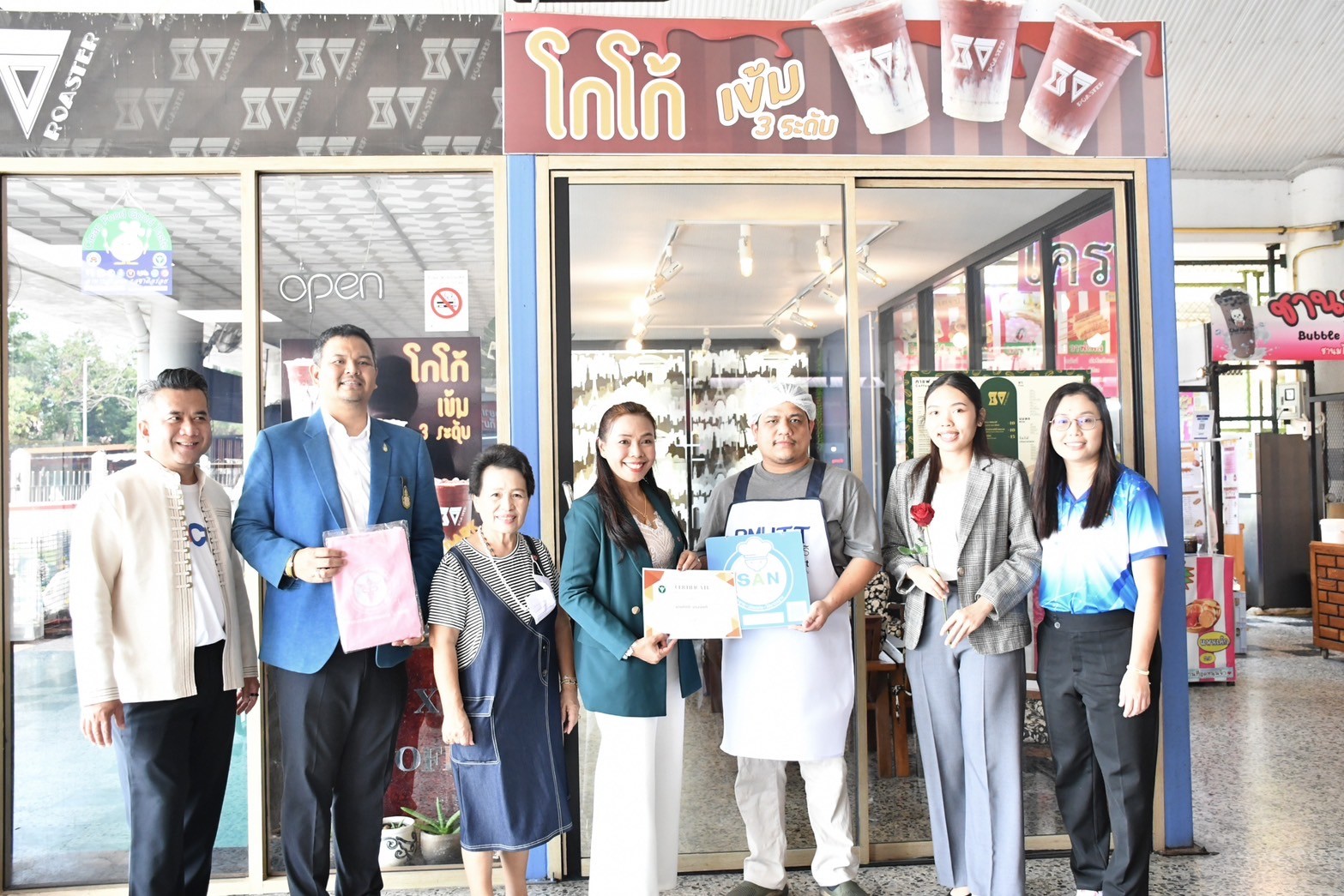 รับมอบป้ายรับรองมาตรฐานสุขาภิบาลอาหาร