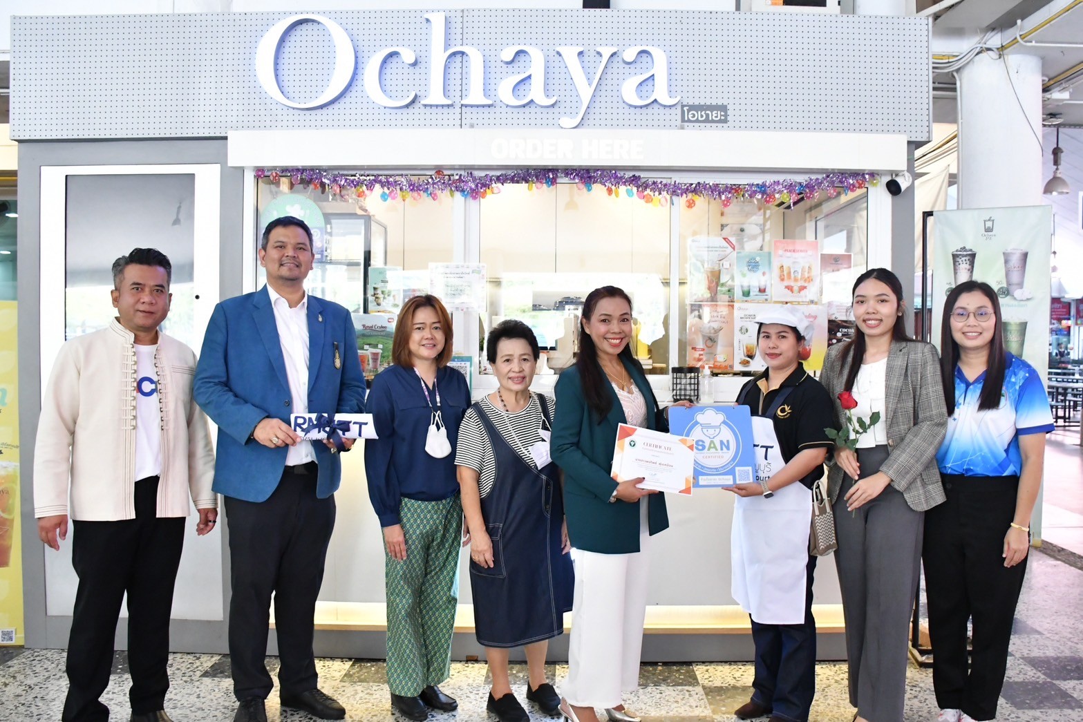 รับมอบป้ายรับรองมาตรฐานสุขาภิบาลอาหาร